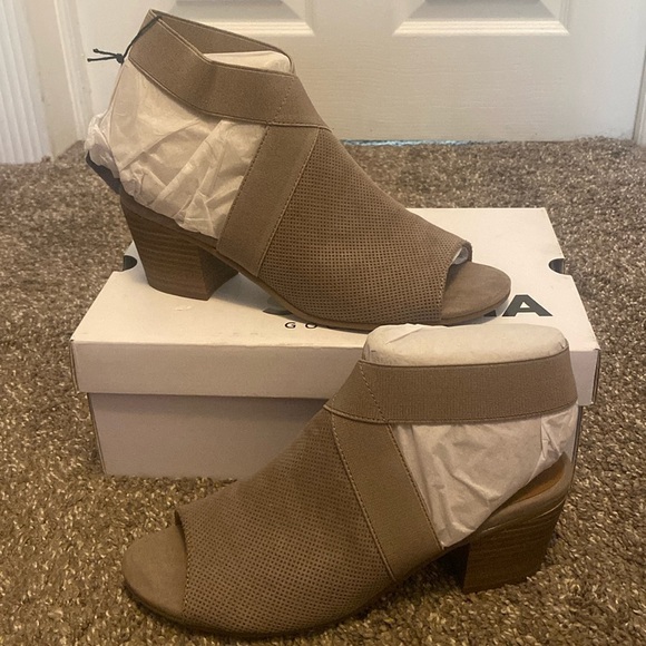 Sonoma Ortholite eco Stonefish Taupe Slingback Ankle Boots Open Toe Sz 8.5 NIB - Picture 1 of 6